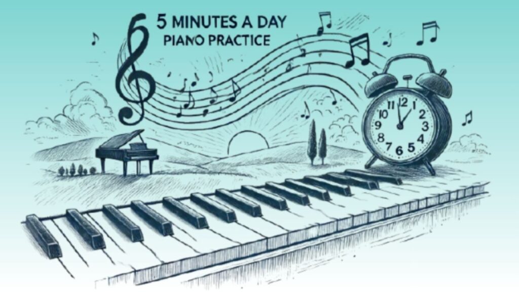 Learn to play the piano in Just 5 minutes a day: A useful guide for active adults